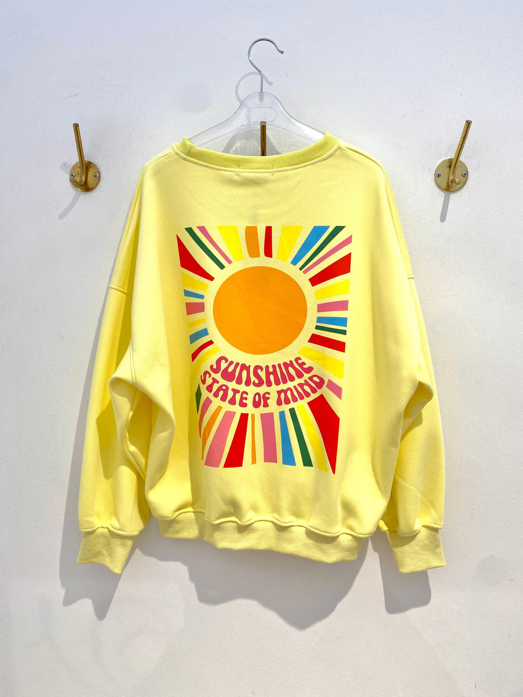 Sweat Amarela c/ Estampa nas Costas