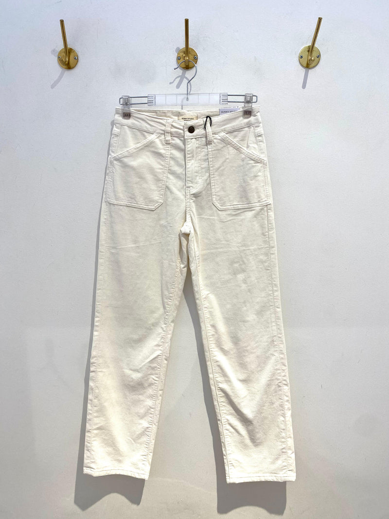 Calça bombazine marfim