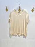 T-Shirt Acetinada Marfim