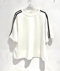 T-shirt Branca Riscas Pretas