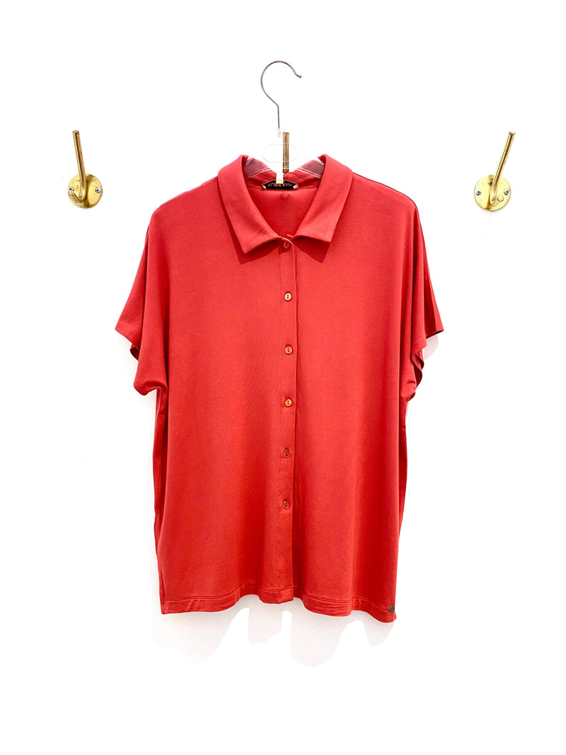 Camisa Manga Curta Surkana Coral