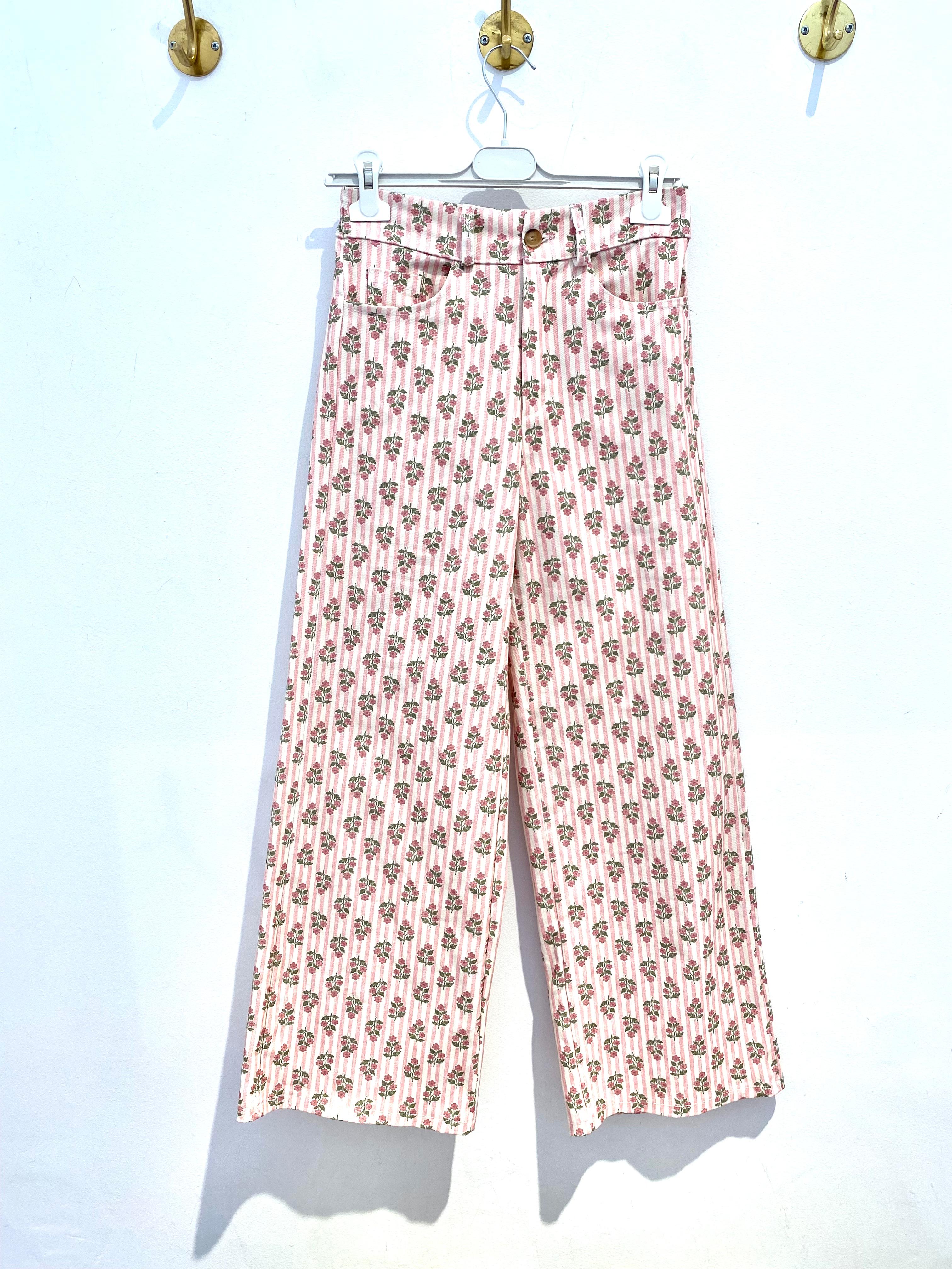 Calça Riscas c/ Flores