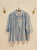 Camisa Azul Estampada