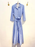 Vestido Camiseiro Azul riscas