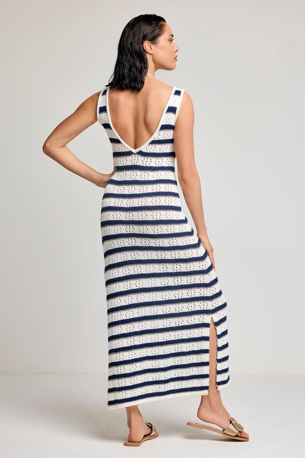 Vestido comprido sem mangas Nicole (Multicolour)