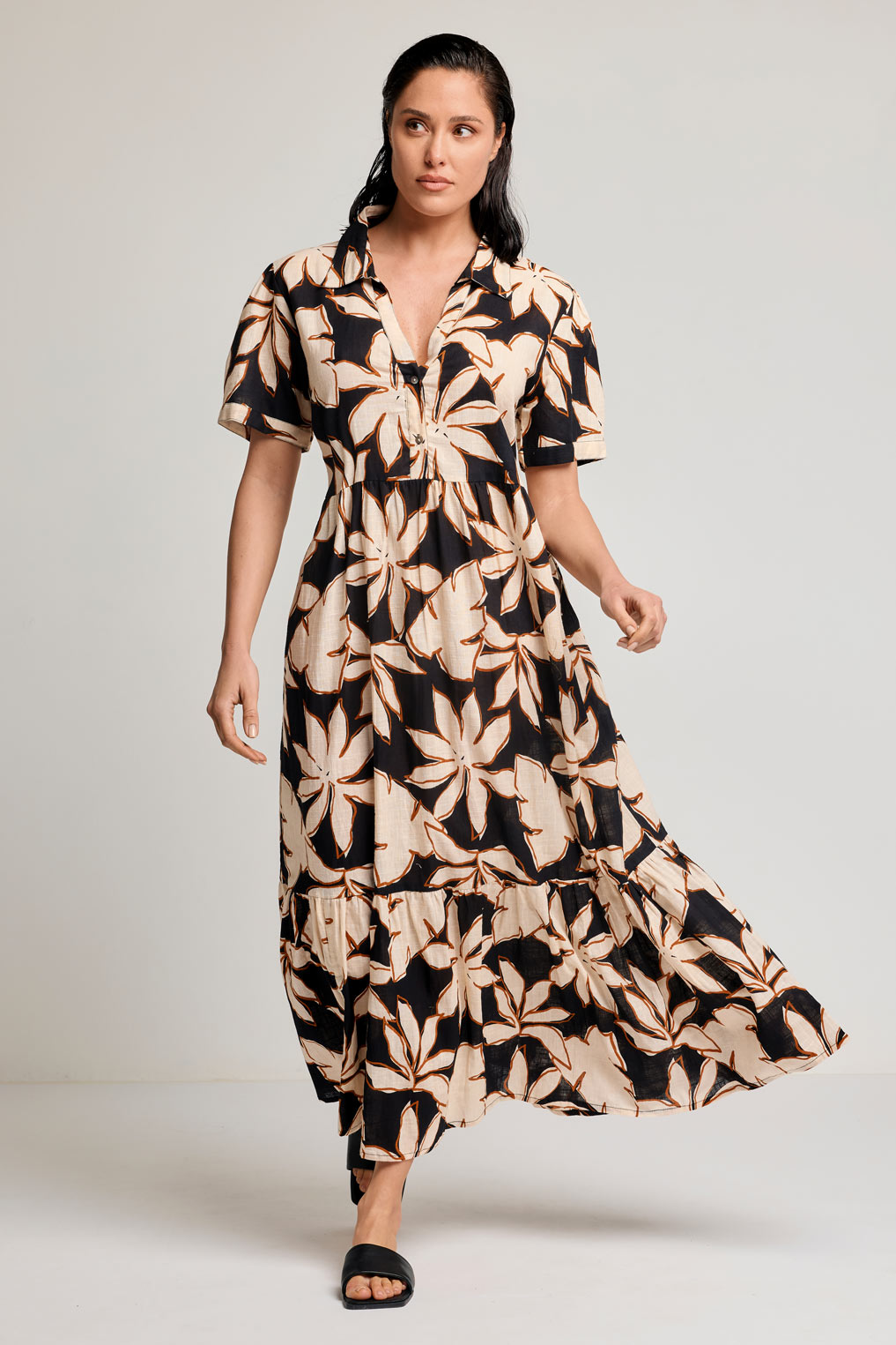 Vestido a meias mangas Paige (Black)