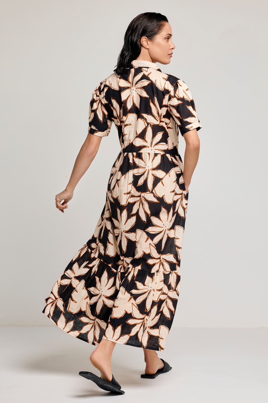 Vestido a meias mangas Paige (Black)