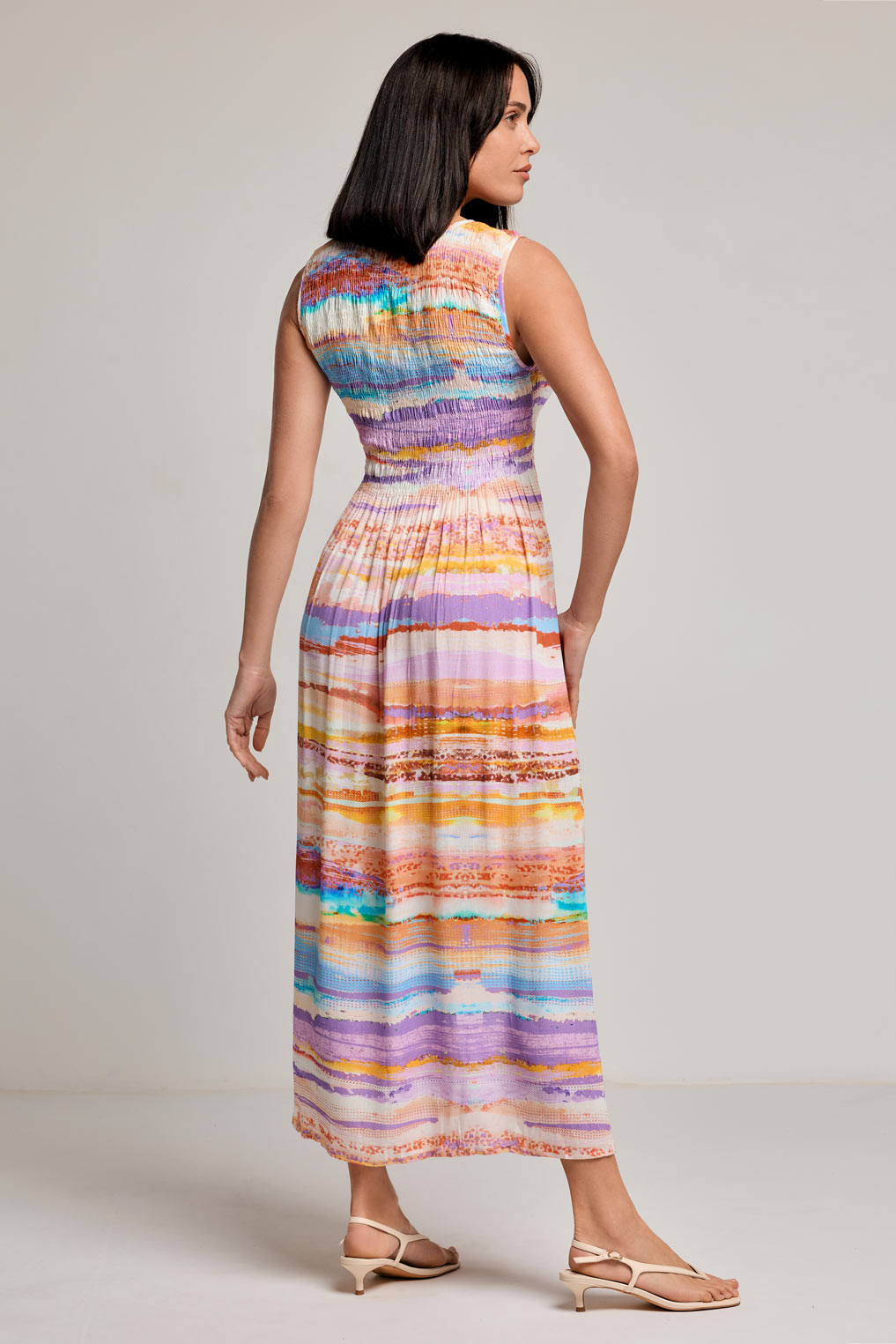 Vestido comprido sem mangas Kate (Multicolour)