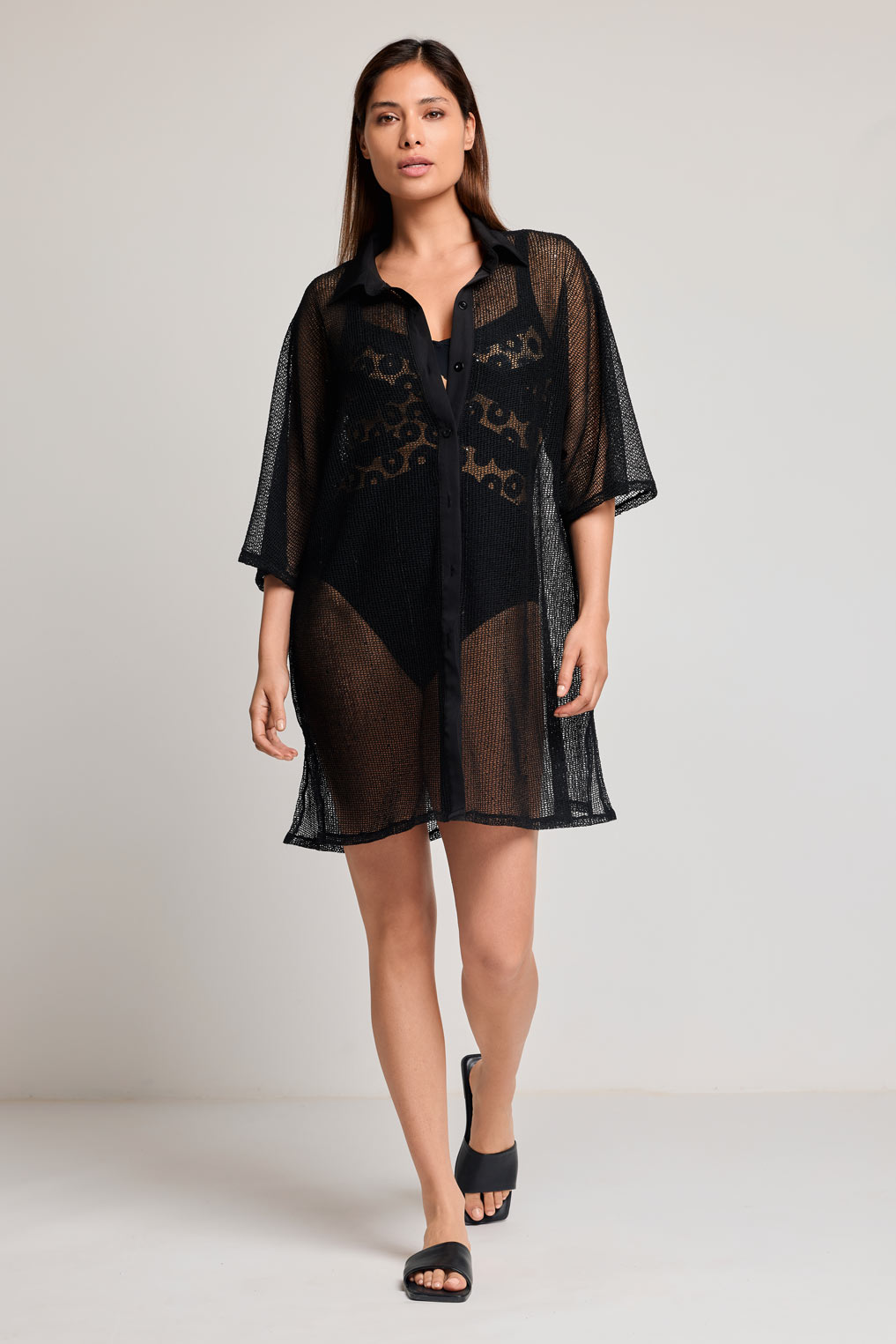 Vestido camisa Rasha (Nero)