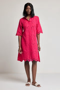 Vestido camisa com mangas a 3/4 Romina (White)