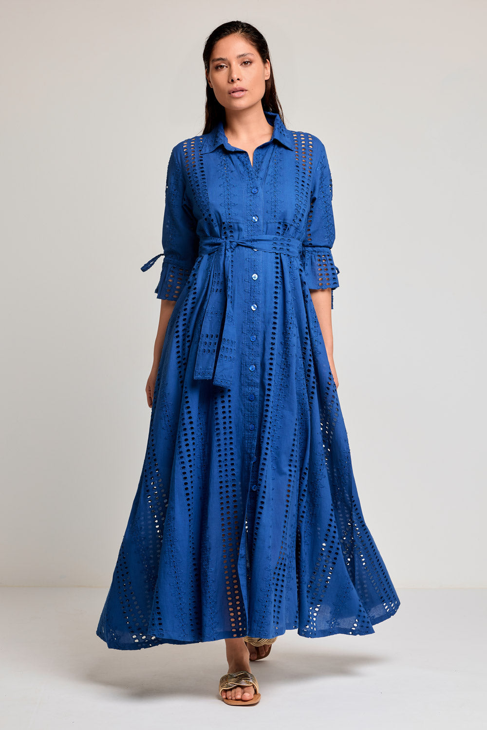 Vestido camisa comprido Camilla (White)