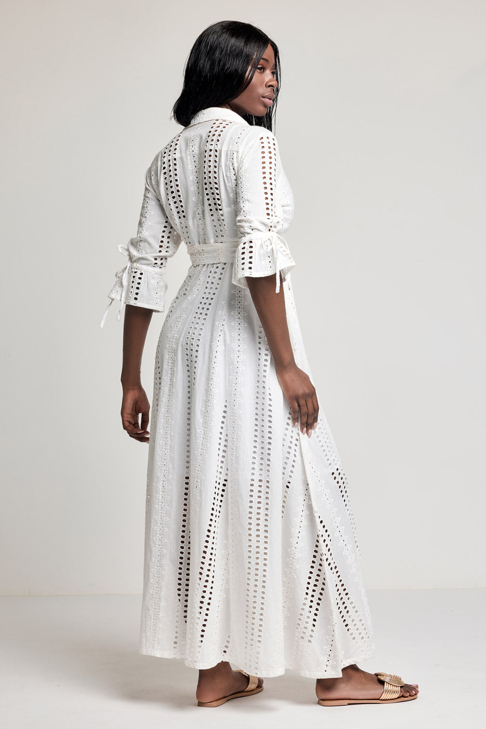 Vestido camisa comprido Camilla (White)