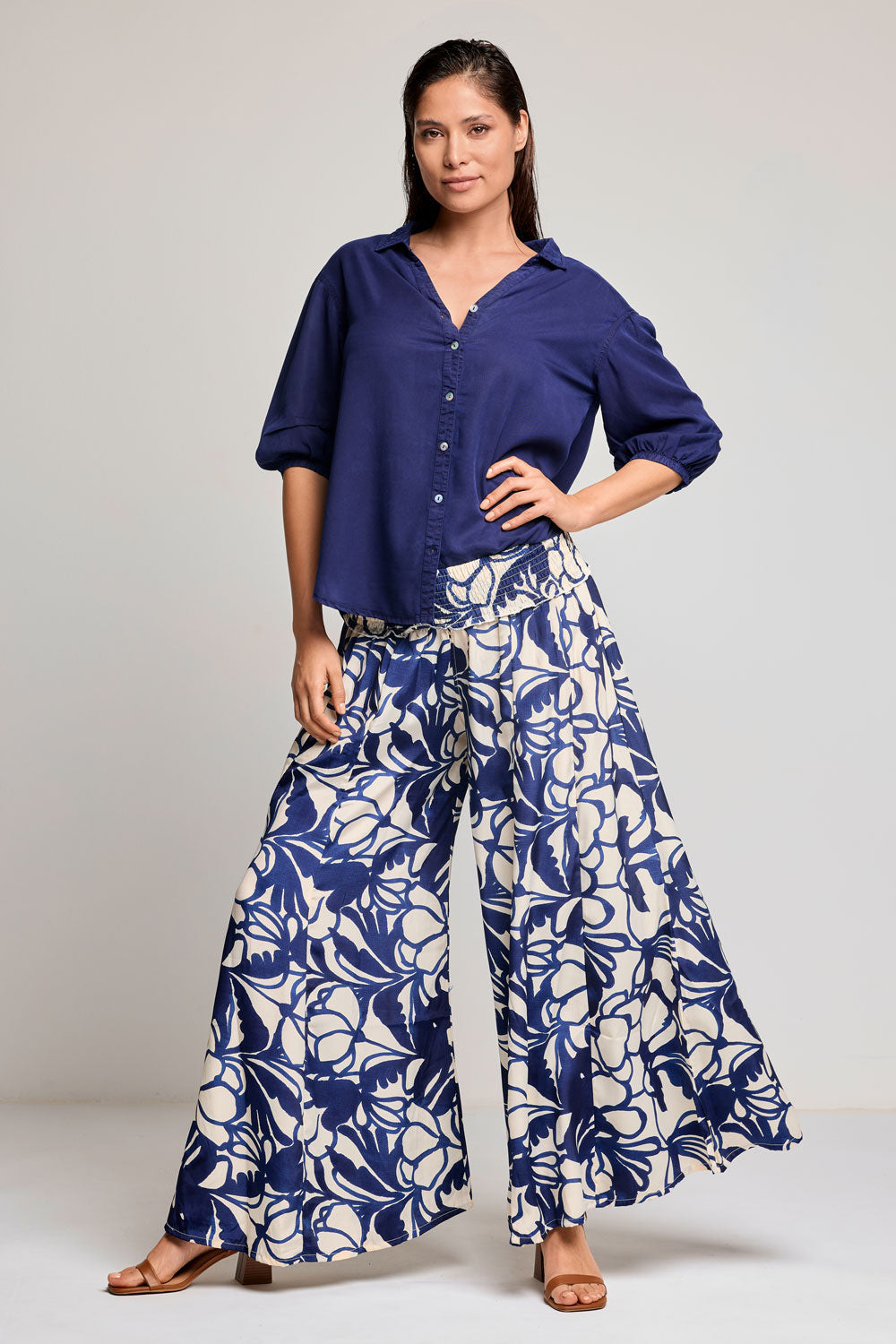 Calças Palazzo (Multicolour)