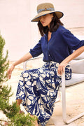 Camisa com mangas a tufadas Bette (Navy Blue)