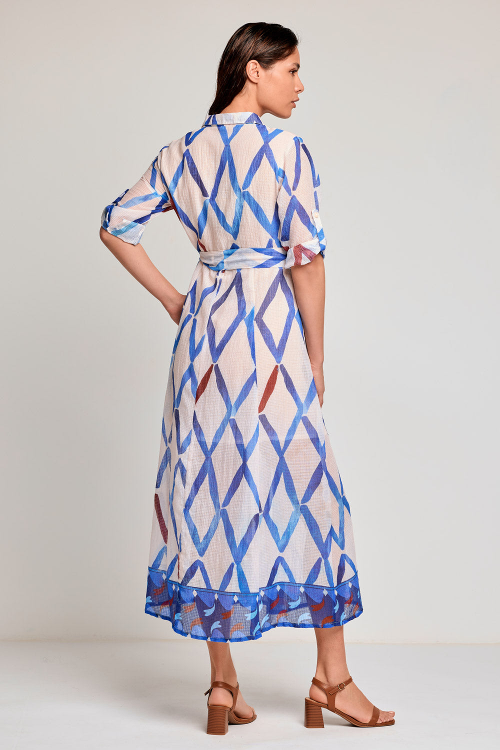 Vestido camisa comprido Ines (Green)