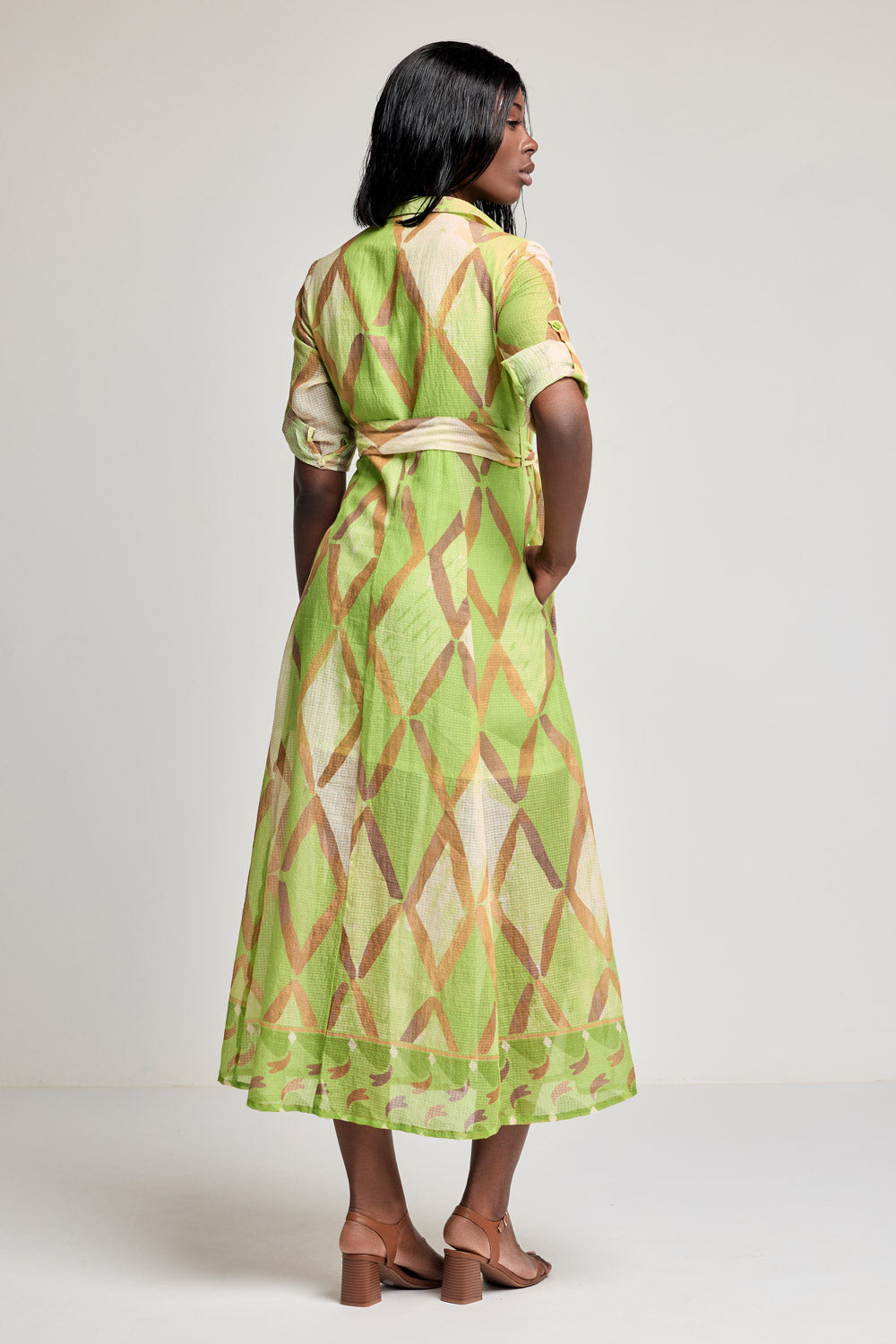 Vestido camisa comprido Ines (Green)
