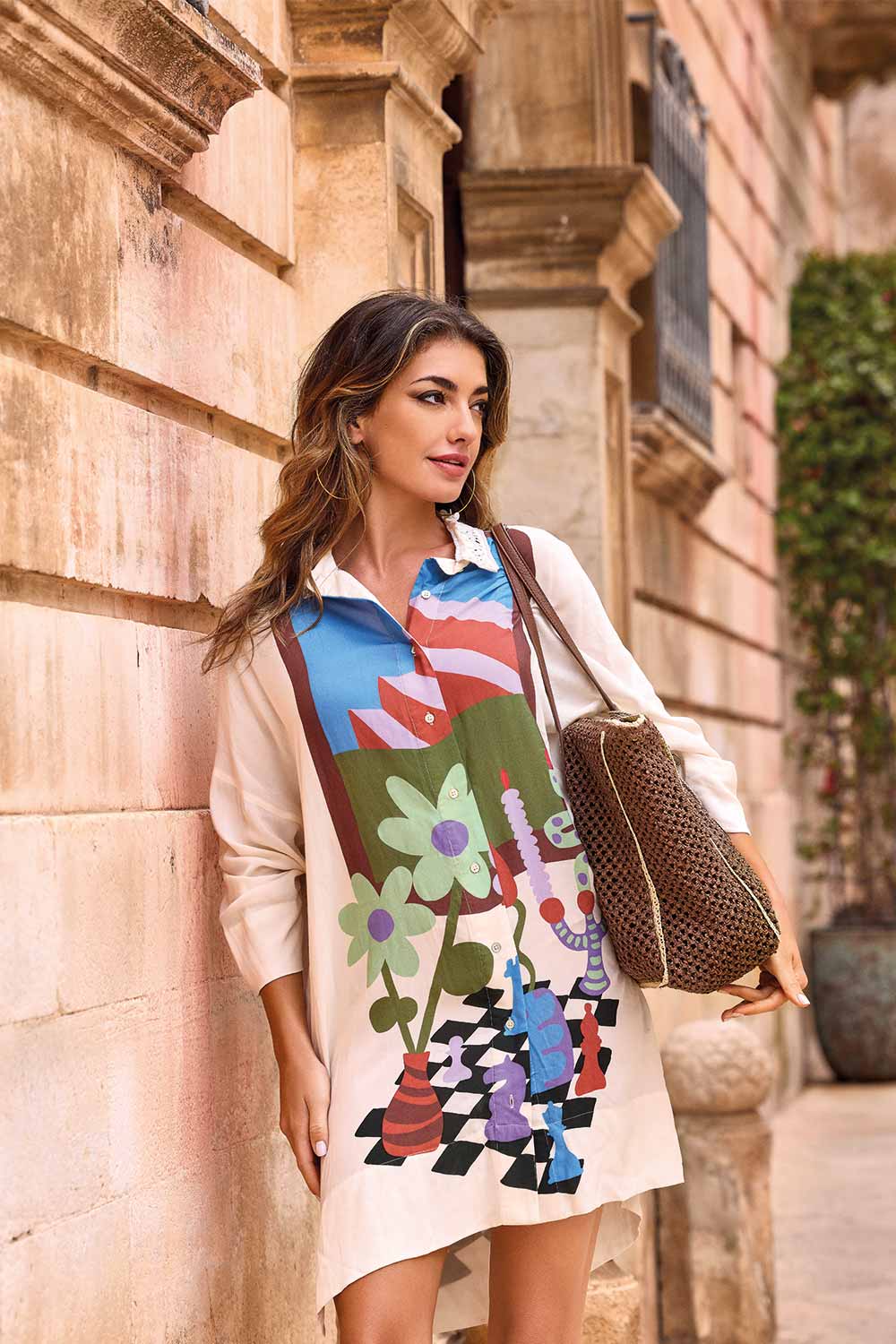 Vestido camisa amplo Kaia (Multicolour)