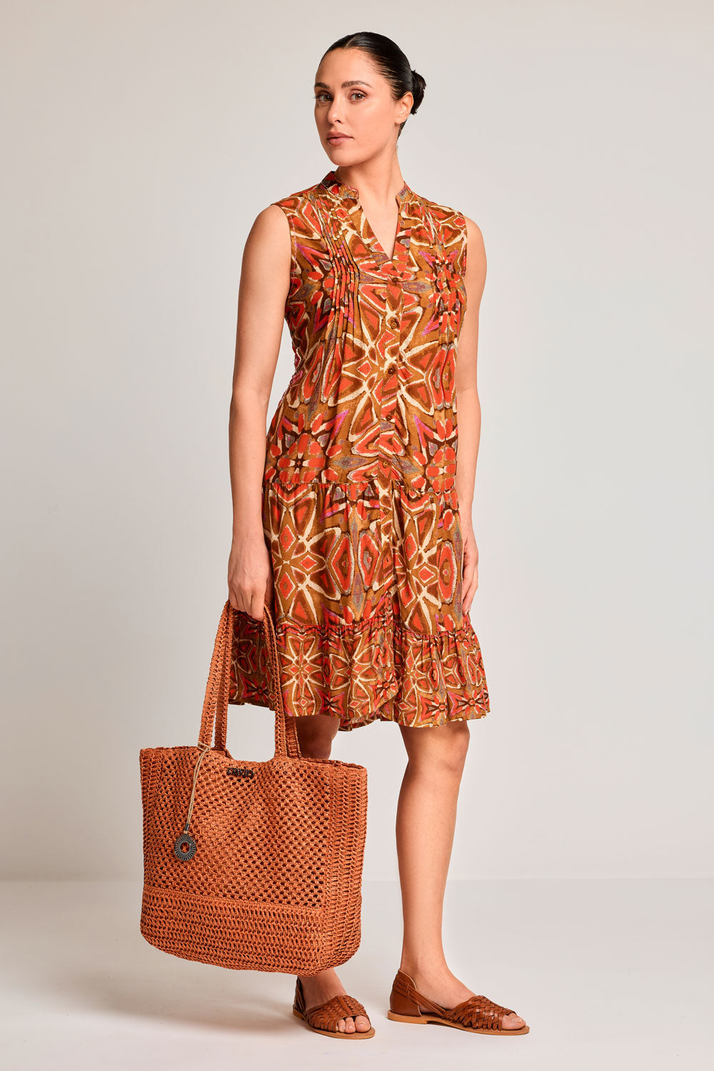 Vestido camisa sem mangas Malibu (Multicolour)