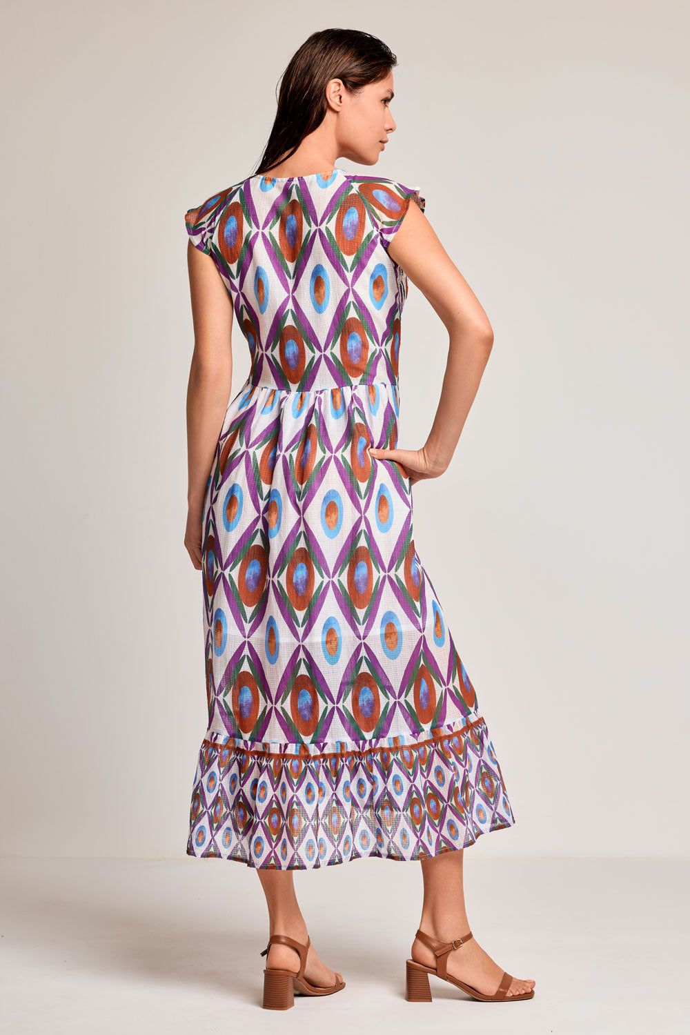 Vestido comprido sem mangas Gia (Multicolour)