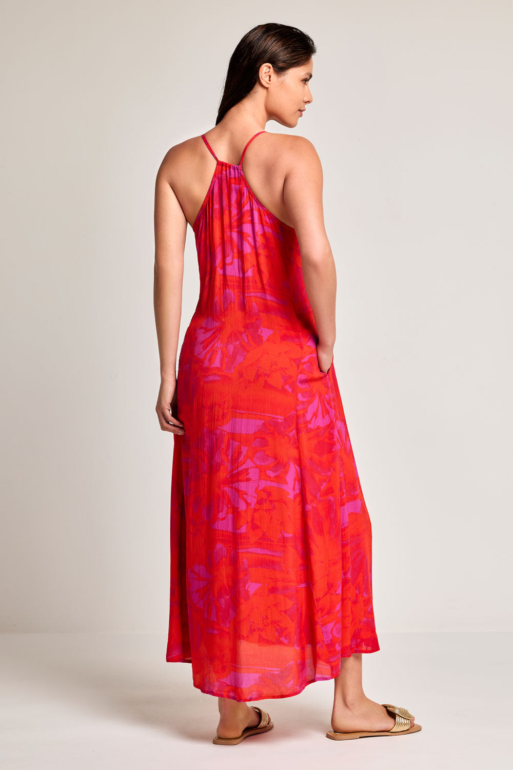 Vestido comprido com spalline Miri (Multicolour)