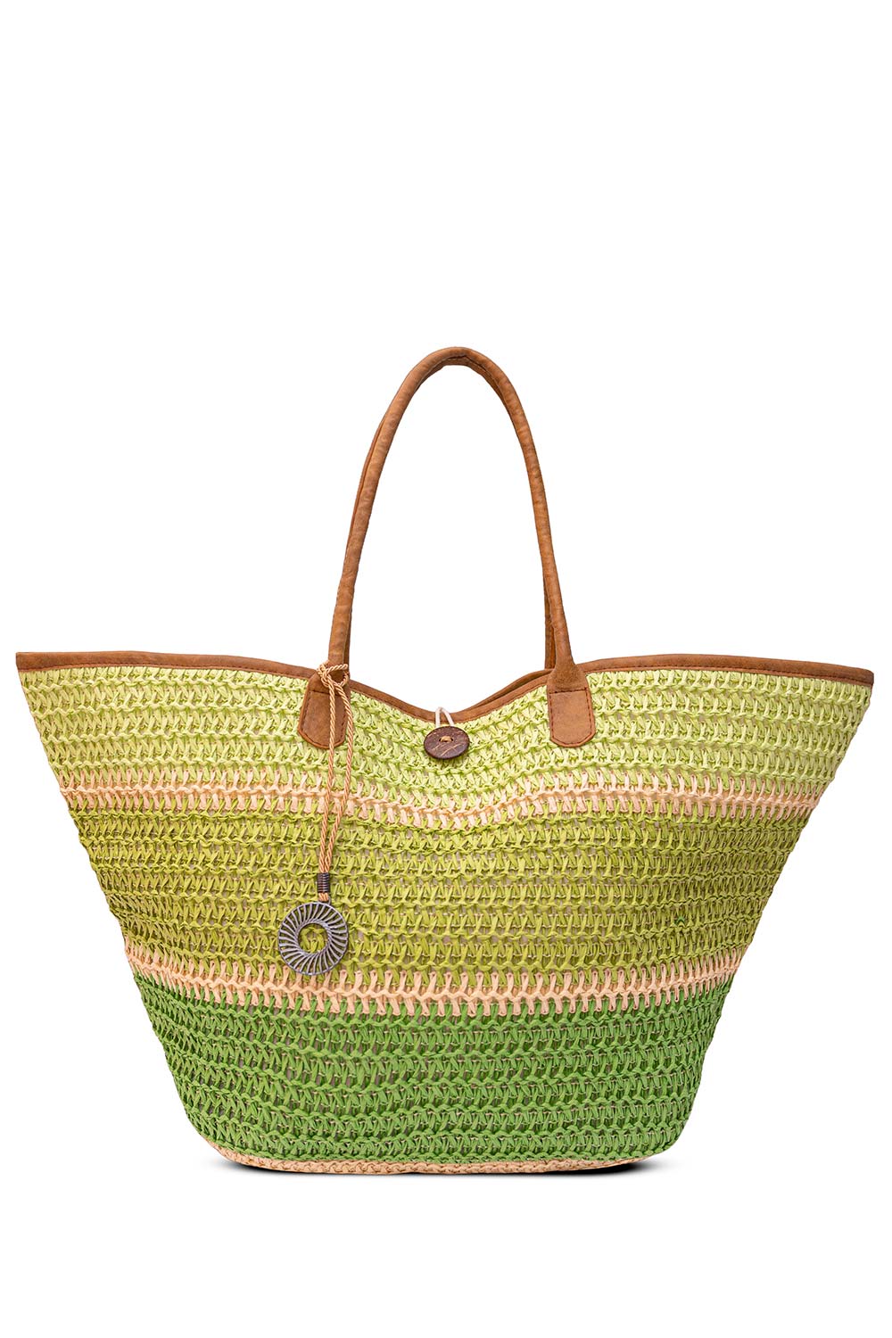 Bolsa de praia grande a ombro Parisa (Lime)