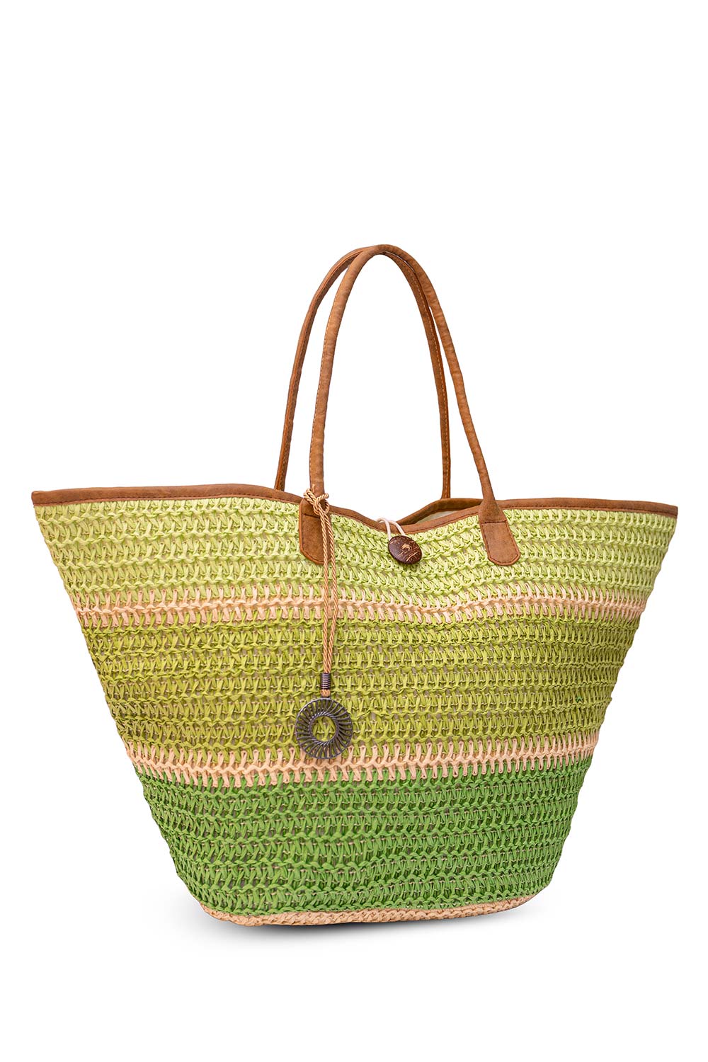 Bolsa de praia grande a ombro Parisa (Lime)