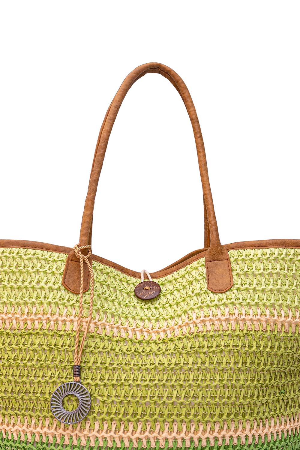 Bolsa de praia grande a ombro Parisa (Lime)
