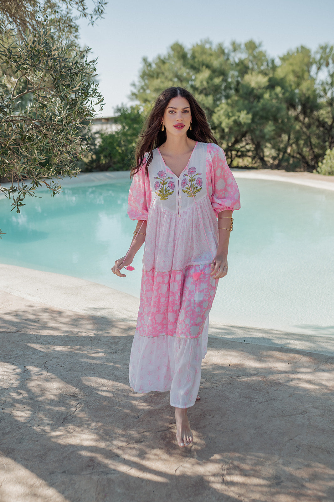 Amber Pink Neon — Vestido Longo