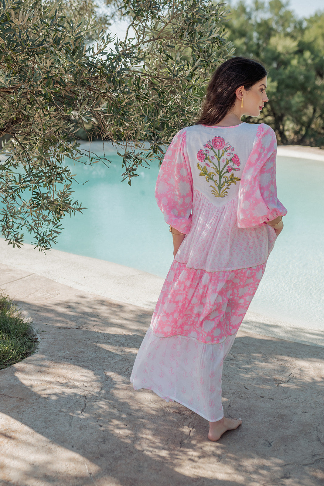 Amber Pink Neon — Vestido Longo