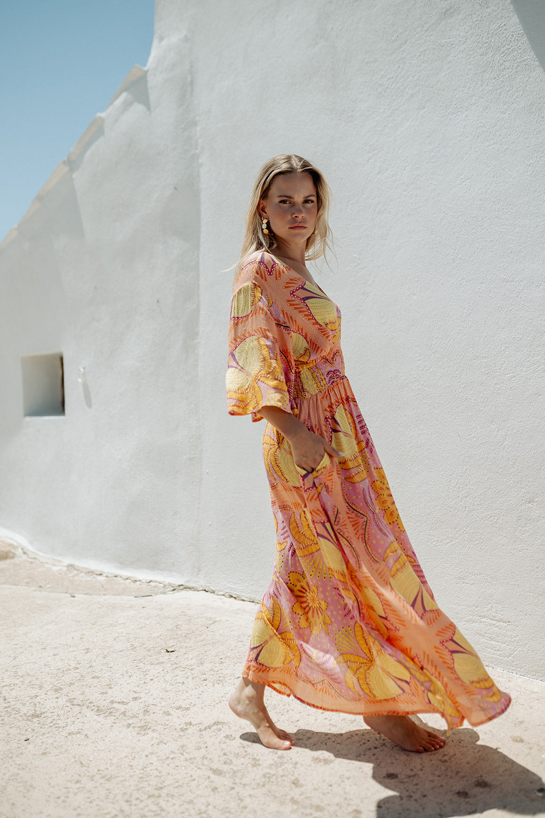 Marrakech Orange — Vestido Longo
