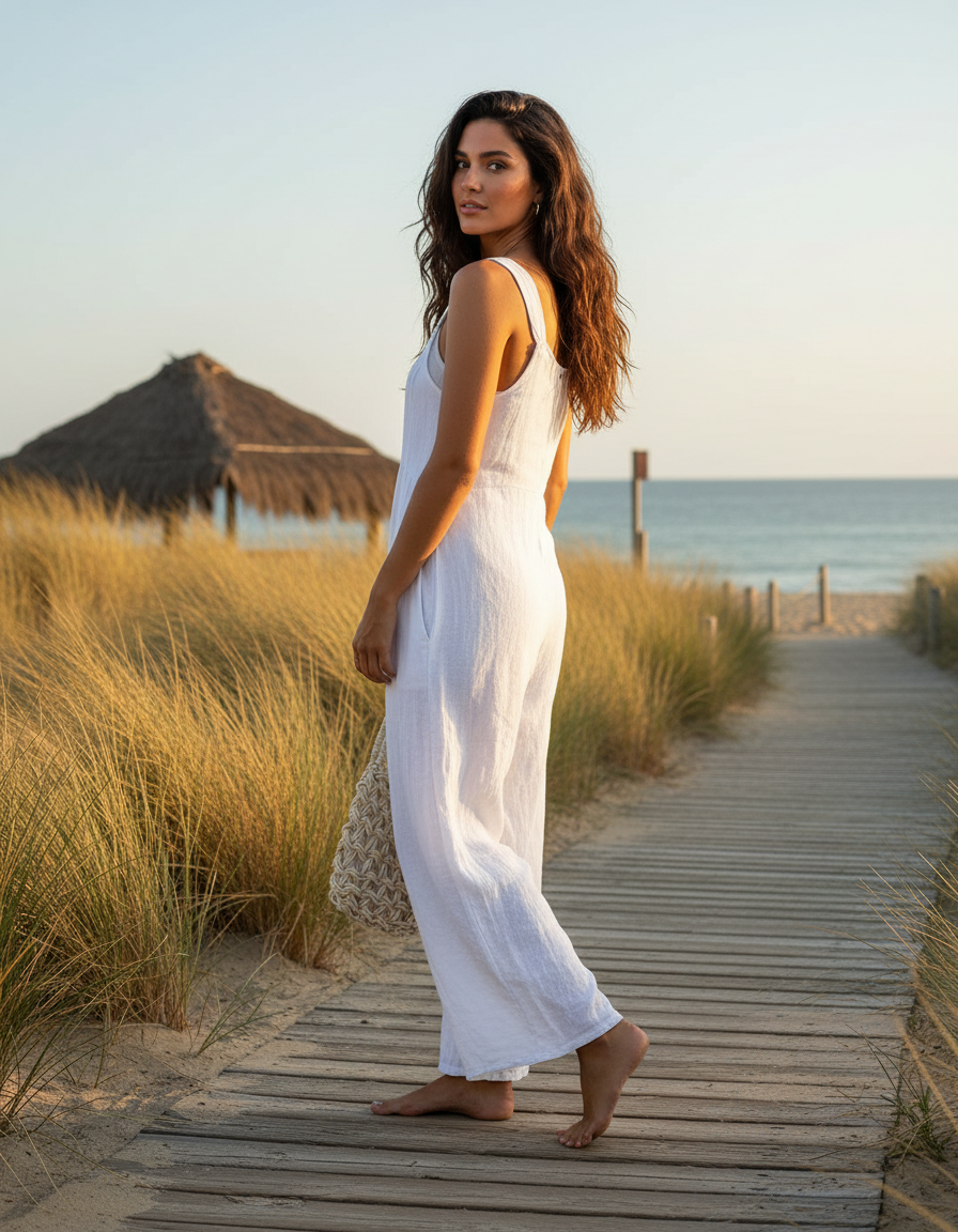 W5 · Jumpsuit Linho Branco