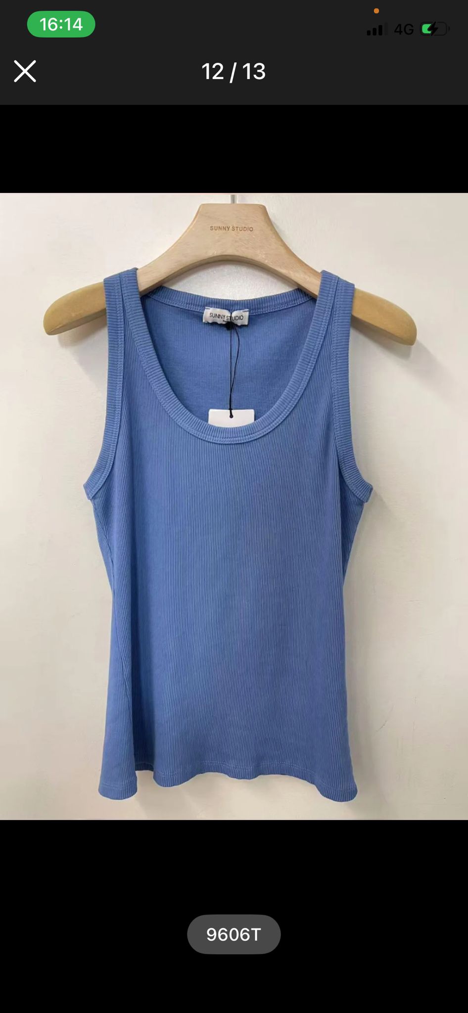 Top Canelado Azul Pervinca — original