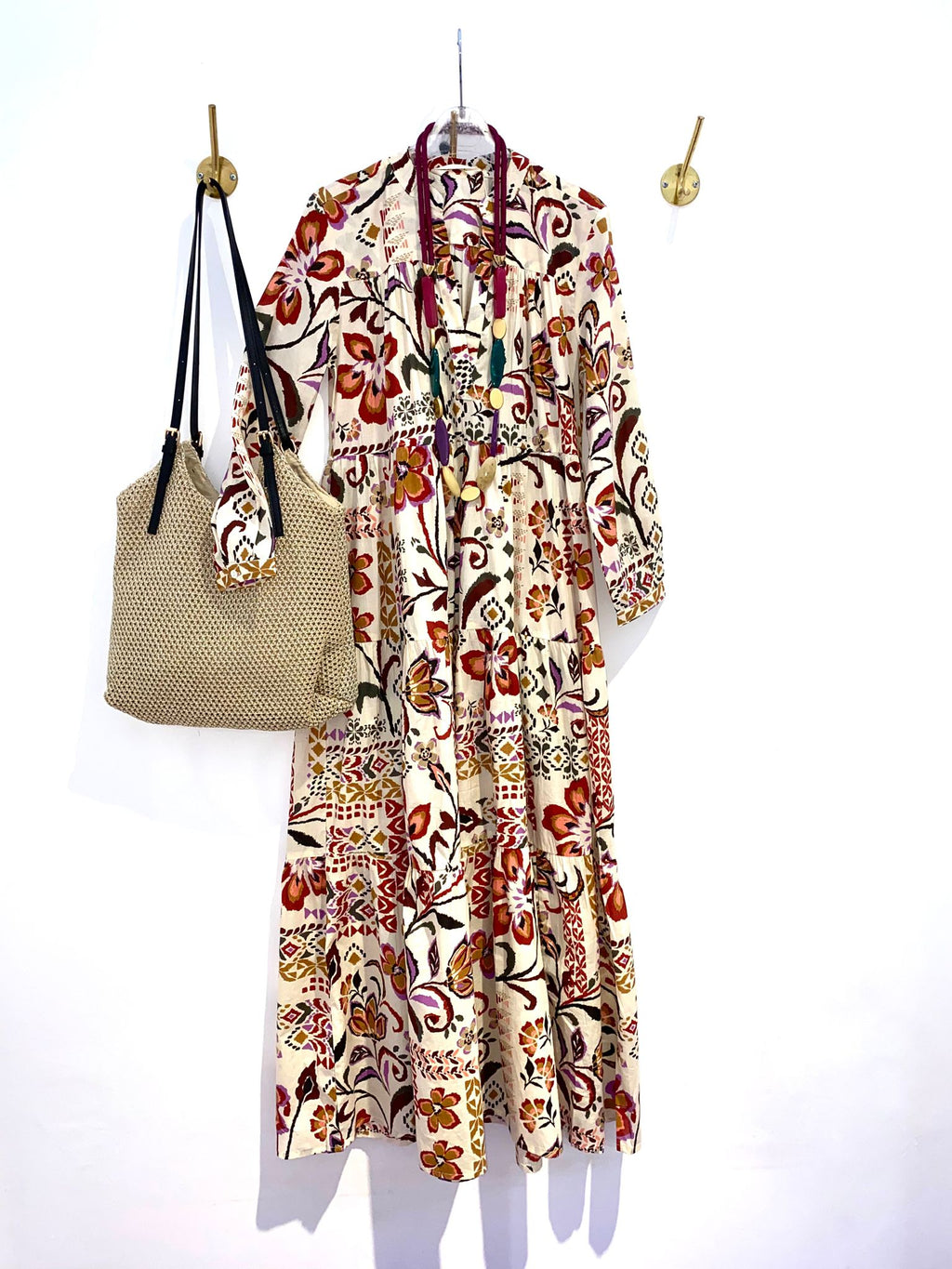 Vestido Maxi Folk Floral — original