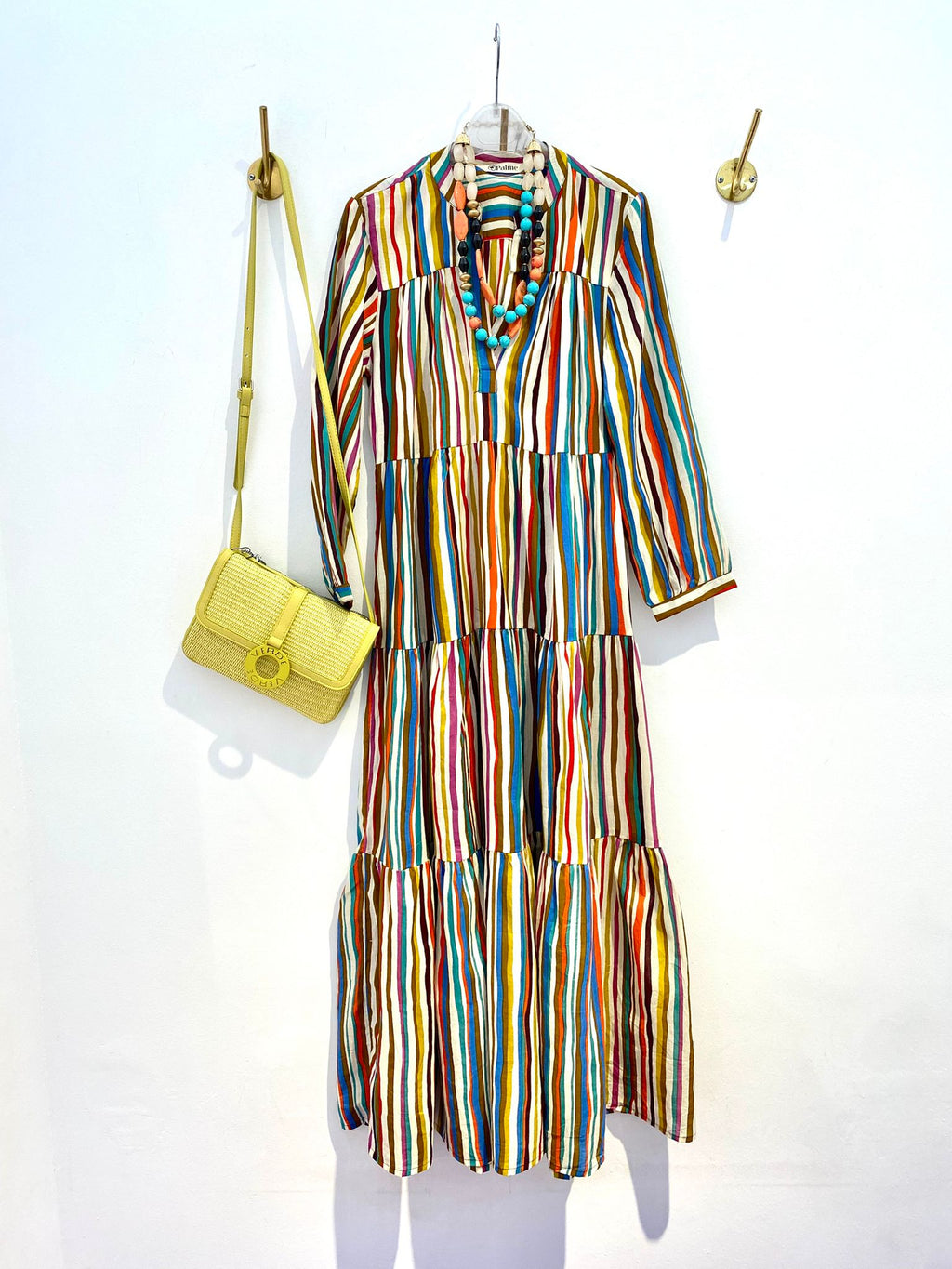 Vestido Maxi Riscas Multicolor — original