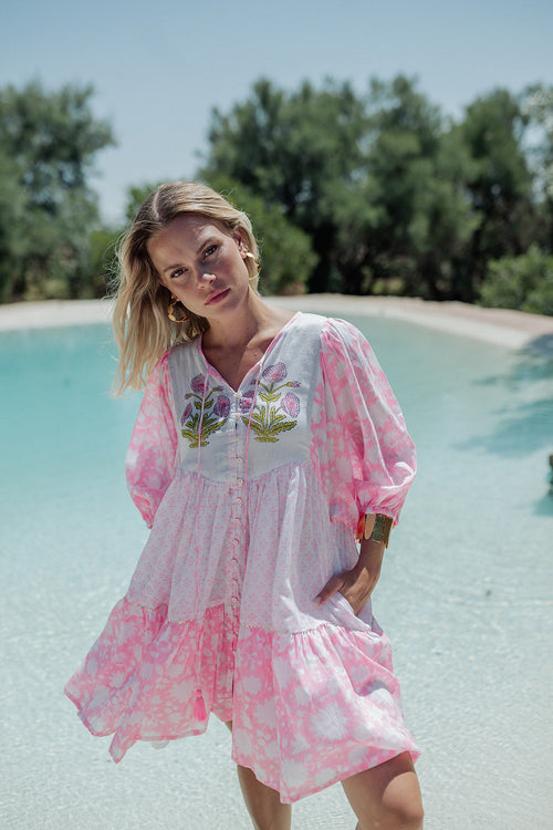 Amber Pink Neon — Vestido Curto