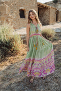 Curaçao Green — Vestido Longo (sem mangas)
