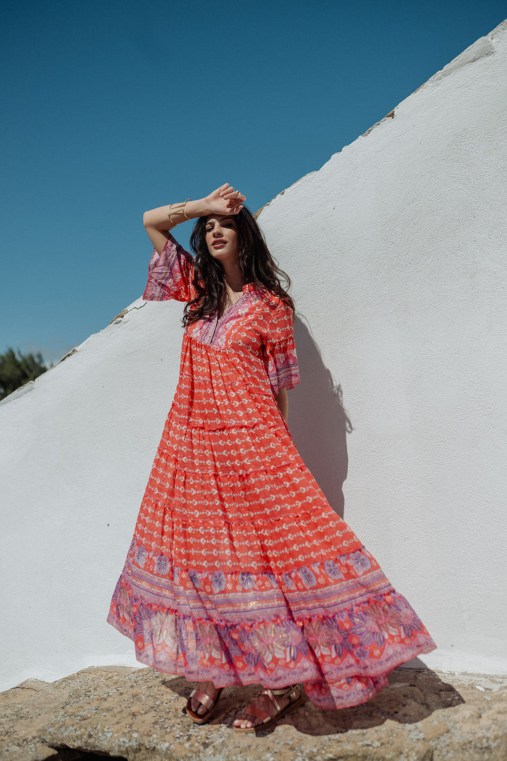 Curaçao Red — Vestido Longo