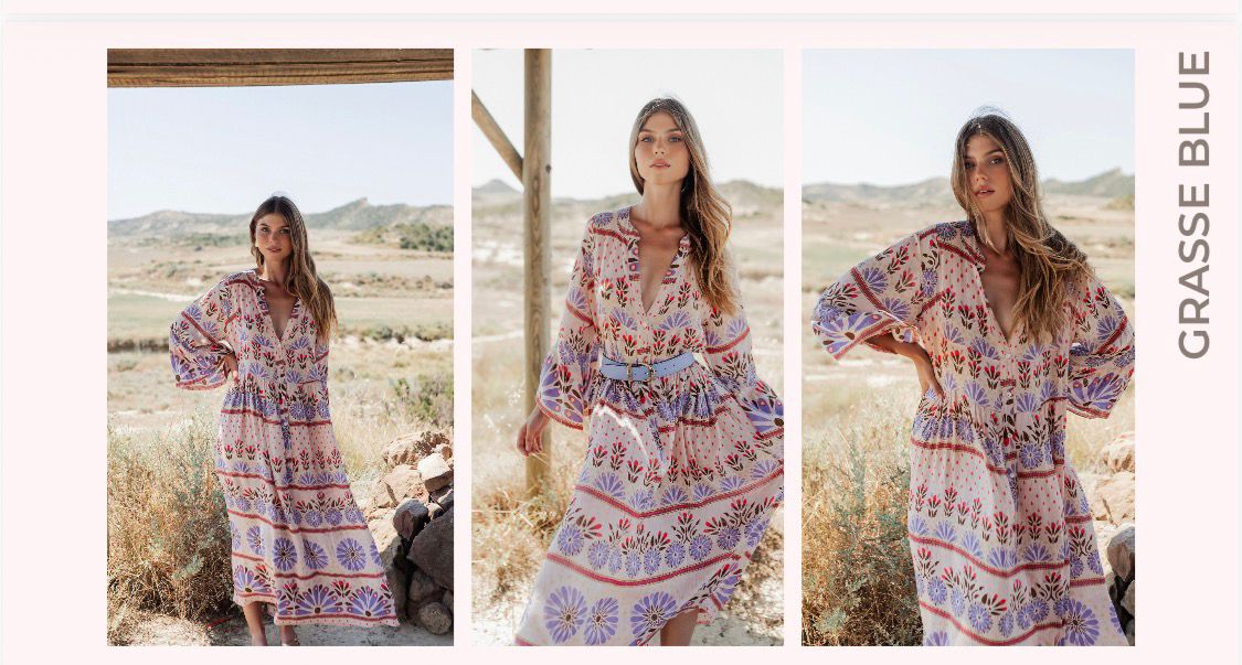 Grasse Blue — Vestido Longo