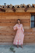 Lula Pink — Vestido Longo Manga