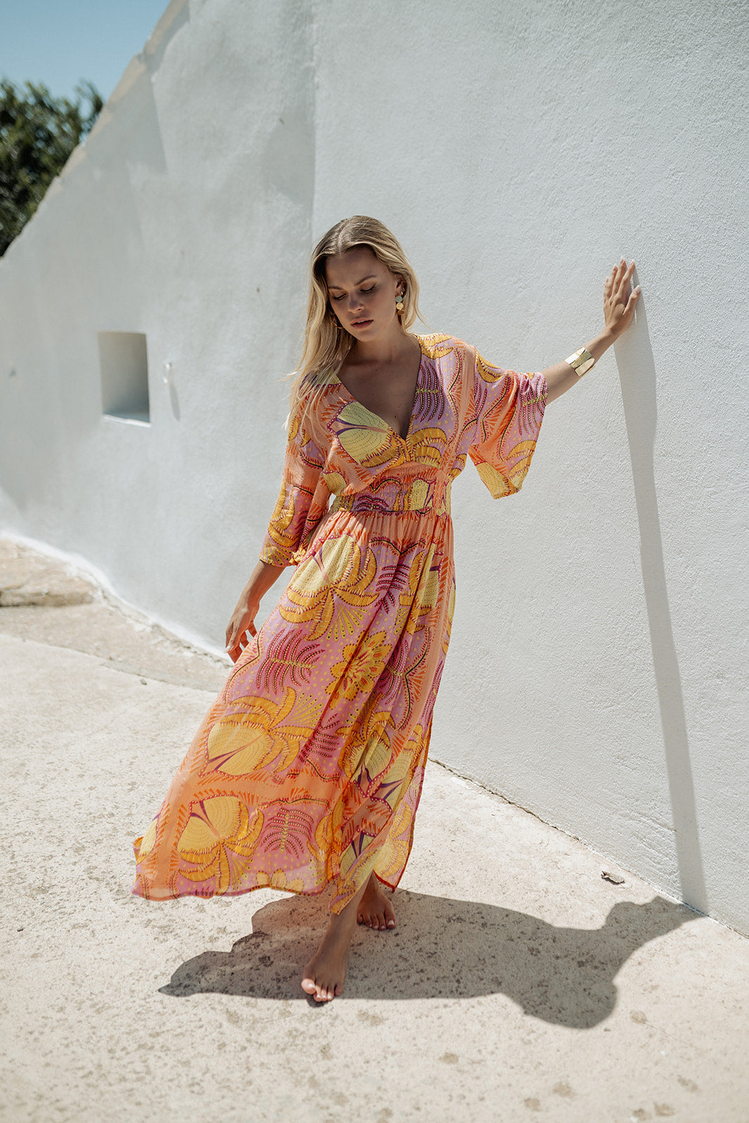 Marrakech Orange — Vestido Longo