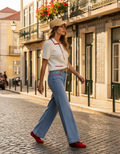 Casaco Cardigan Creme com Vivo Vermelho — Lisboa