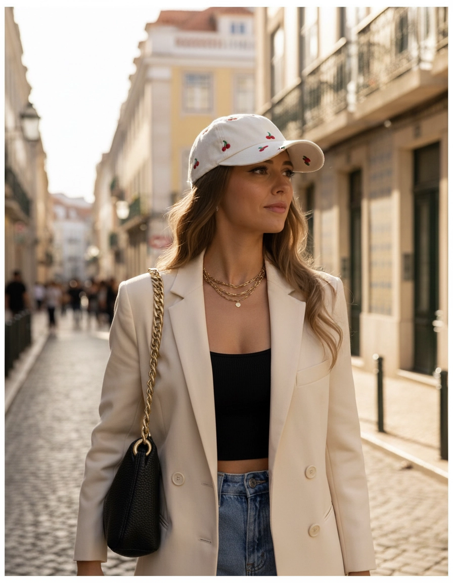 Bonés Cerejas — Veste Couture