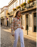 Camisola Crochet Granny Square Coral — Lisboa