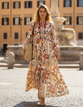 Vestido Maxi Folk Floral — lifestyle Roma