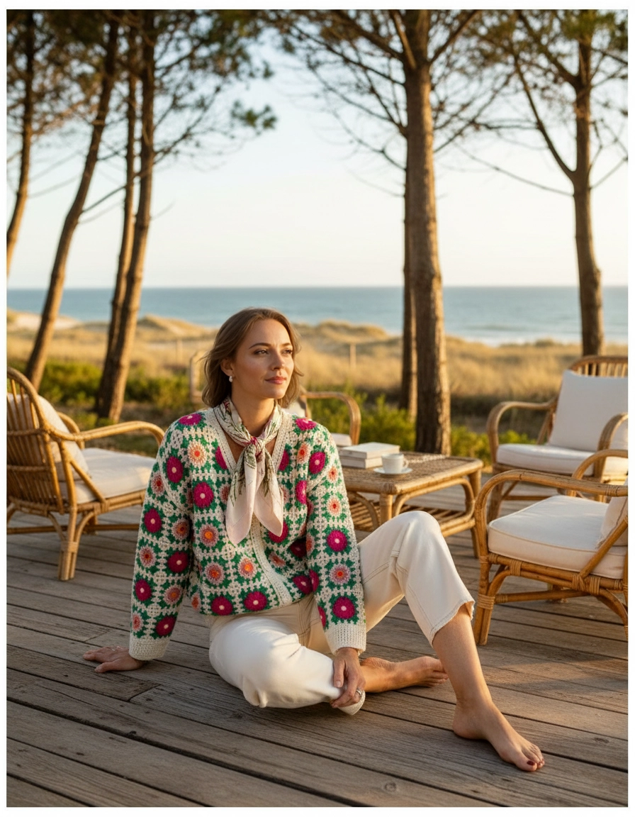 Casaco Crochet — Veste Couture