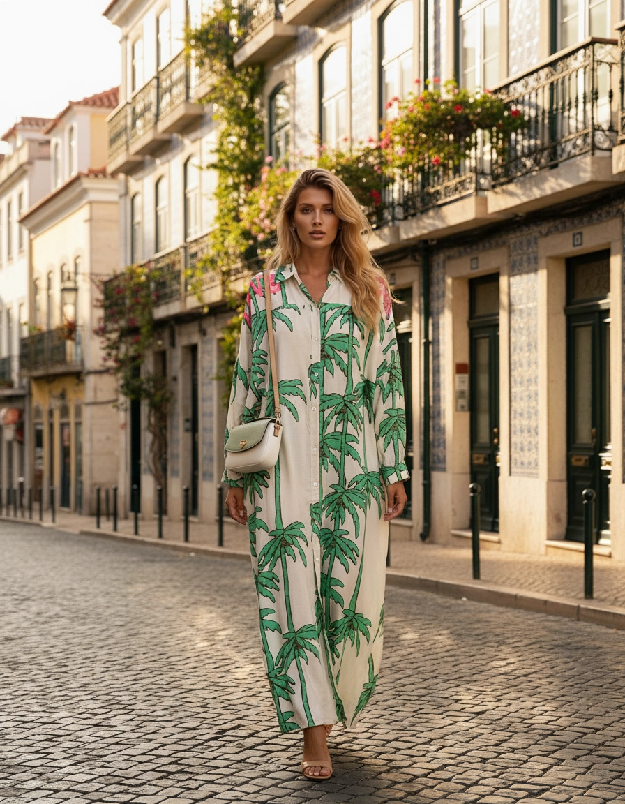 Vestido Camisa Palmeiras — lifestyle Lisboa