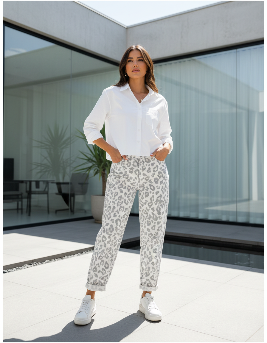 Calças Leopardo (Várias Cores) — foto lifestyle