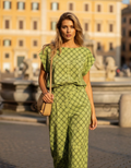 Set Geométrico Verde — lifestyle Roma