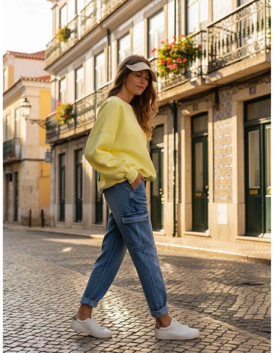 Sweatshirt Sunshine State of Mind Amarela — Lisboa