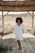 Santorini — Vestido Curto Broderie
